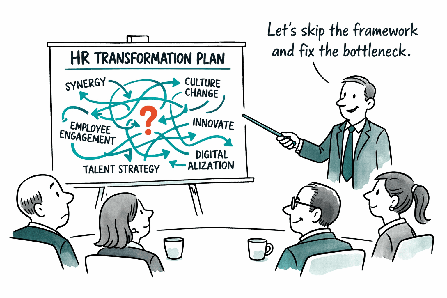 HR Transformation Plan illustration